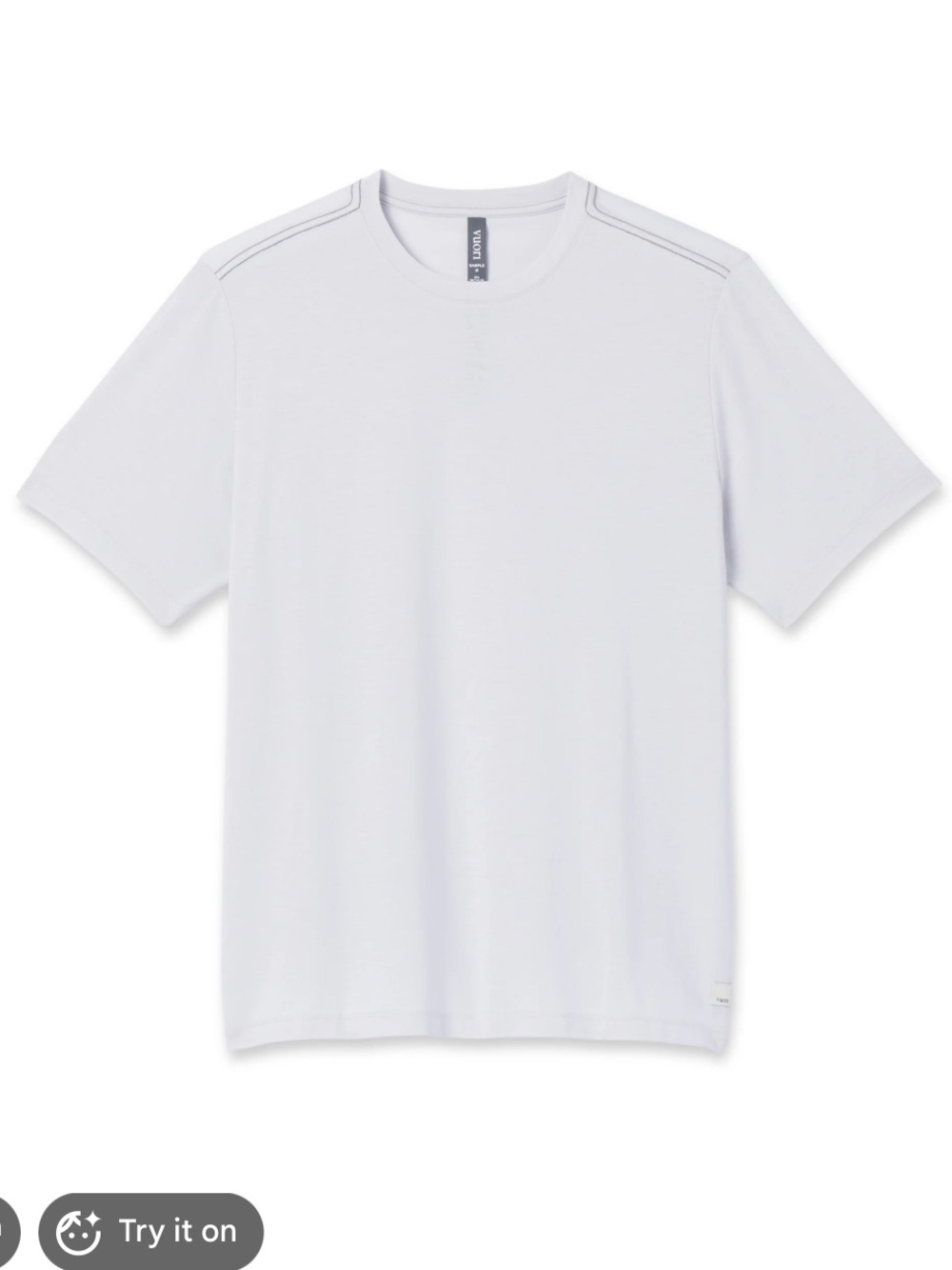 Vuori Current Tech White Short Sleeve Crew Tee